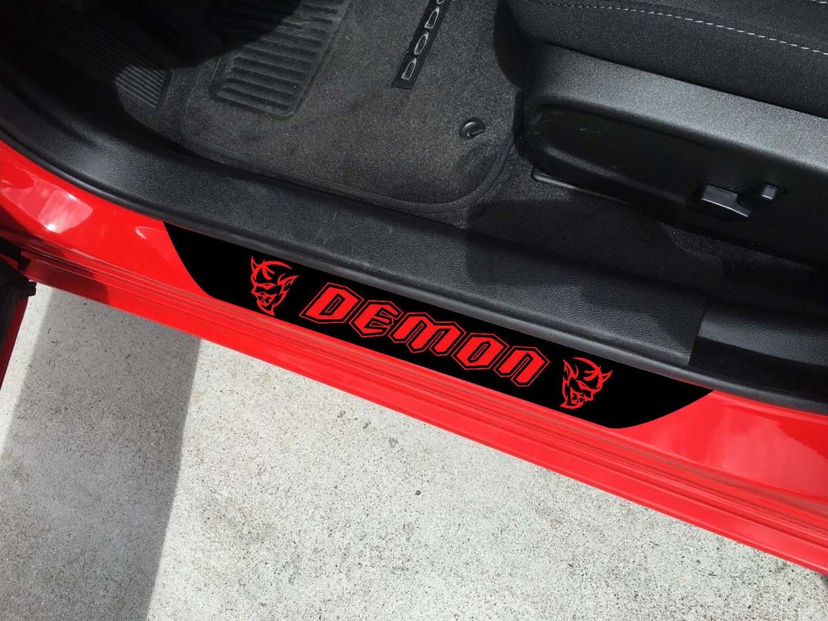 2X Dodge Challenger SRT Demon Type Style Vinyl Door Sill Sticker DecalsVehicle Parts & Accessories, Car Tuning & Styling, Body & Exterior Styling!
