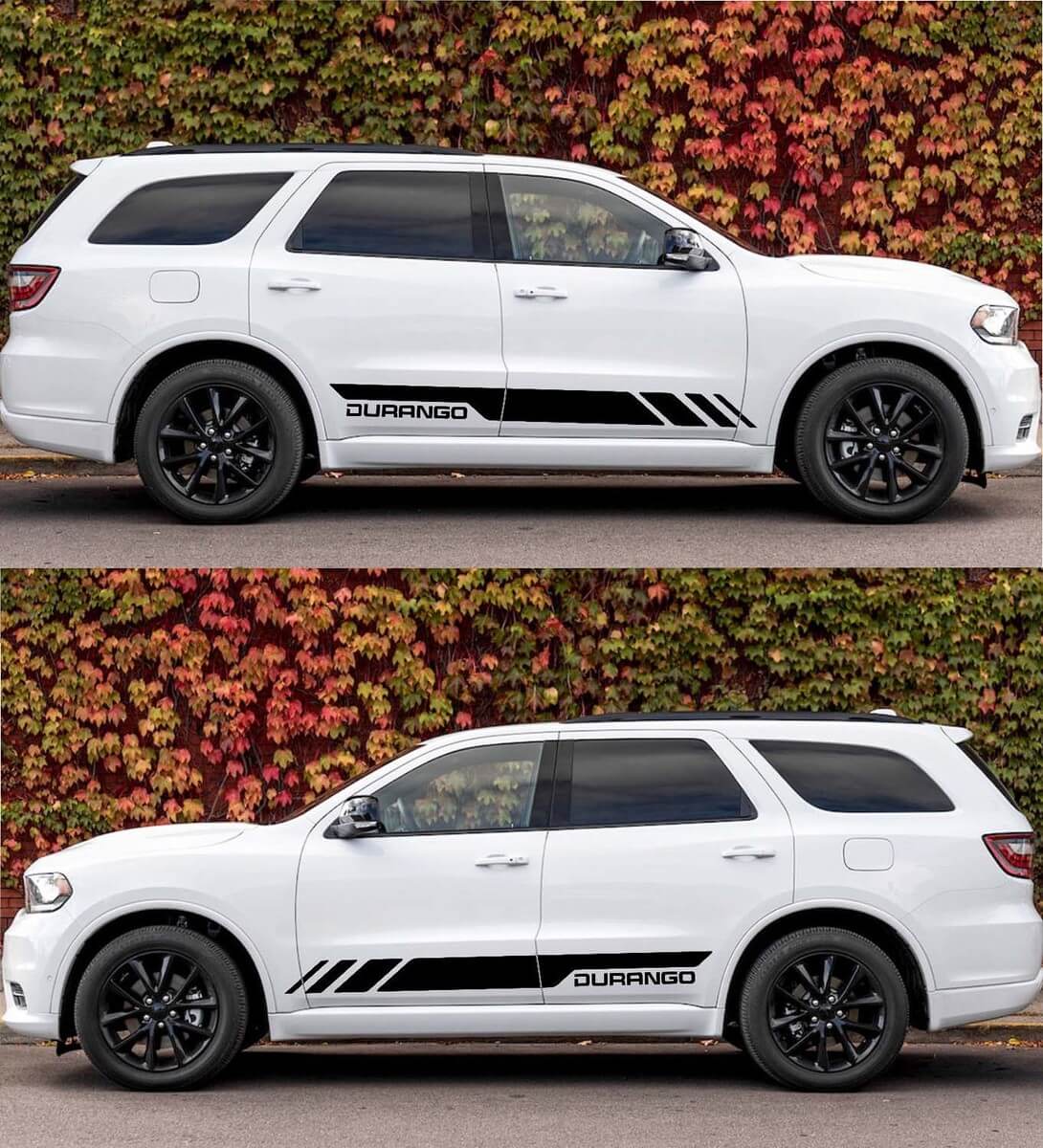 2X Seitentürstreifen Aufkleber Decal Vinyl Kit für Dodge Durango RT GT Sport
