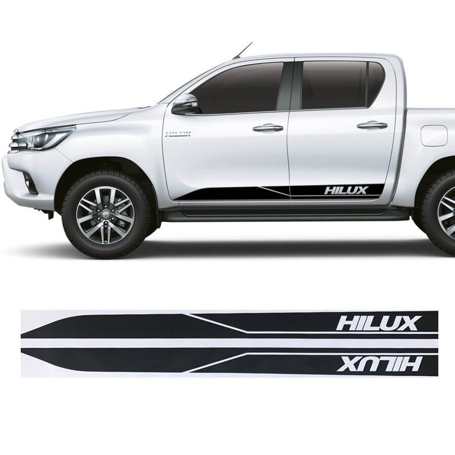 Markierte Streifen Seiten Tür Vinylaufkleber für Toyota Hilux
