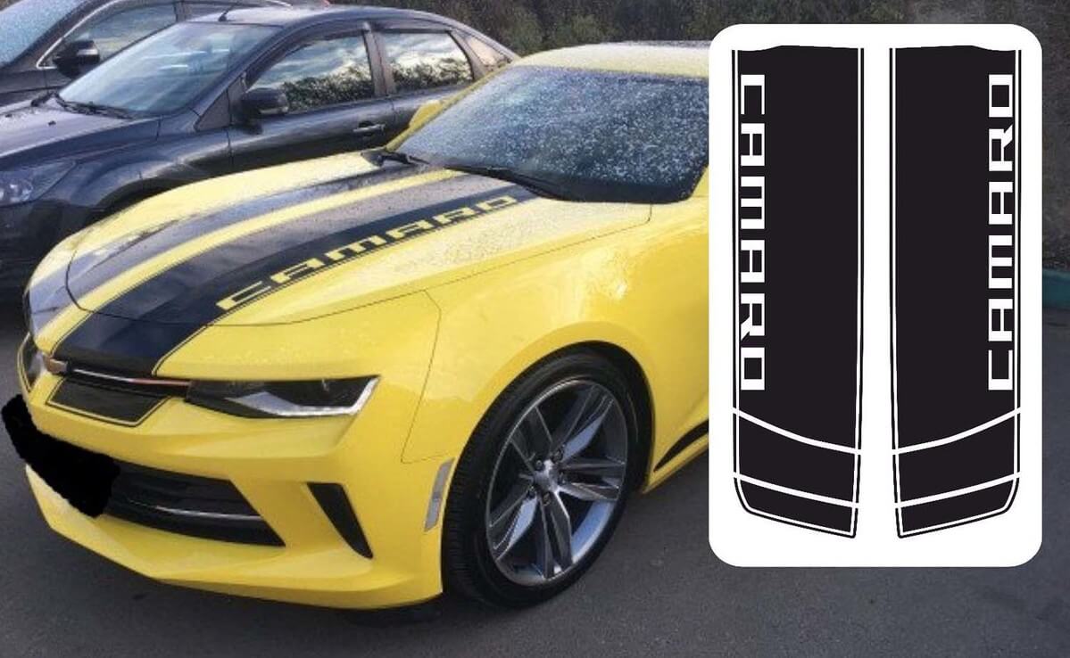 Motorhauben-Vinyl-Grafik-Aufkleber, Streifen für Camaro 2016–2018

