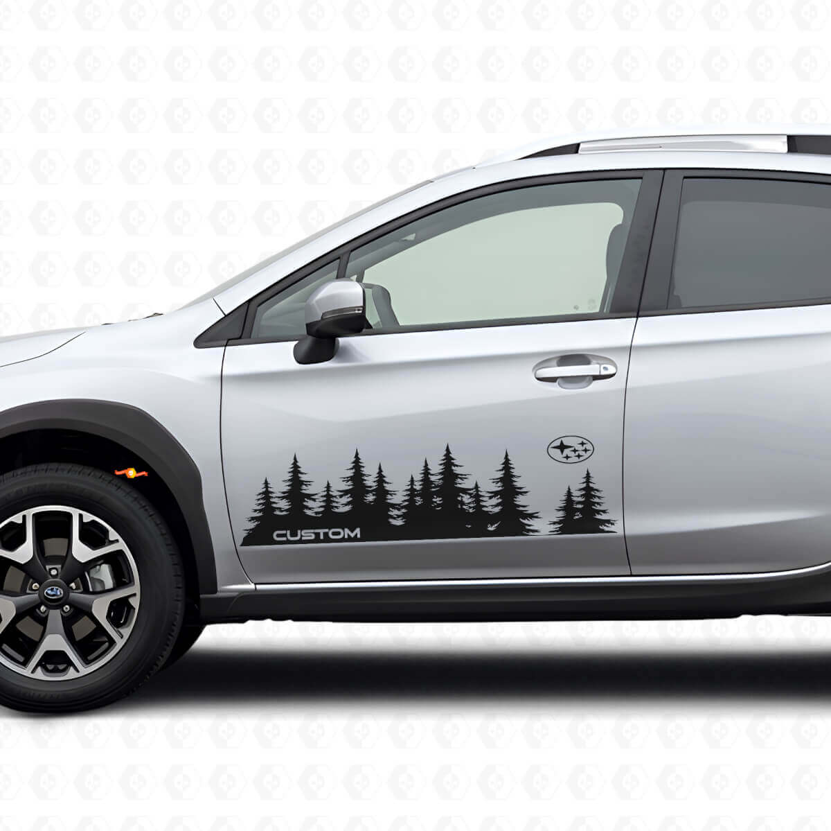 Forest Style Tür Vinyl Aufkleber Set für Subaru Crosstrek