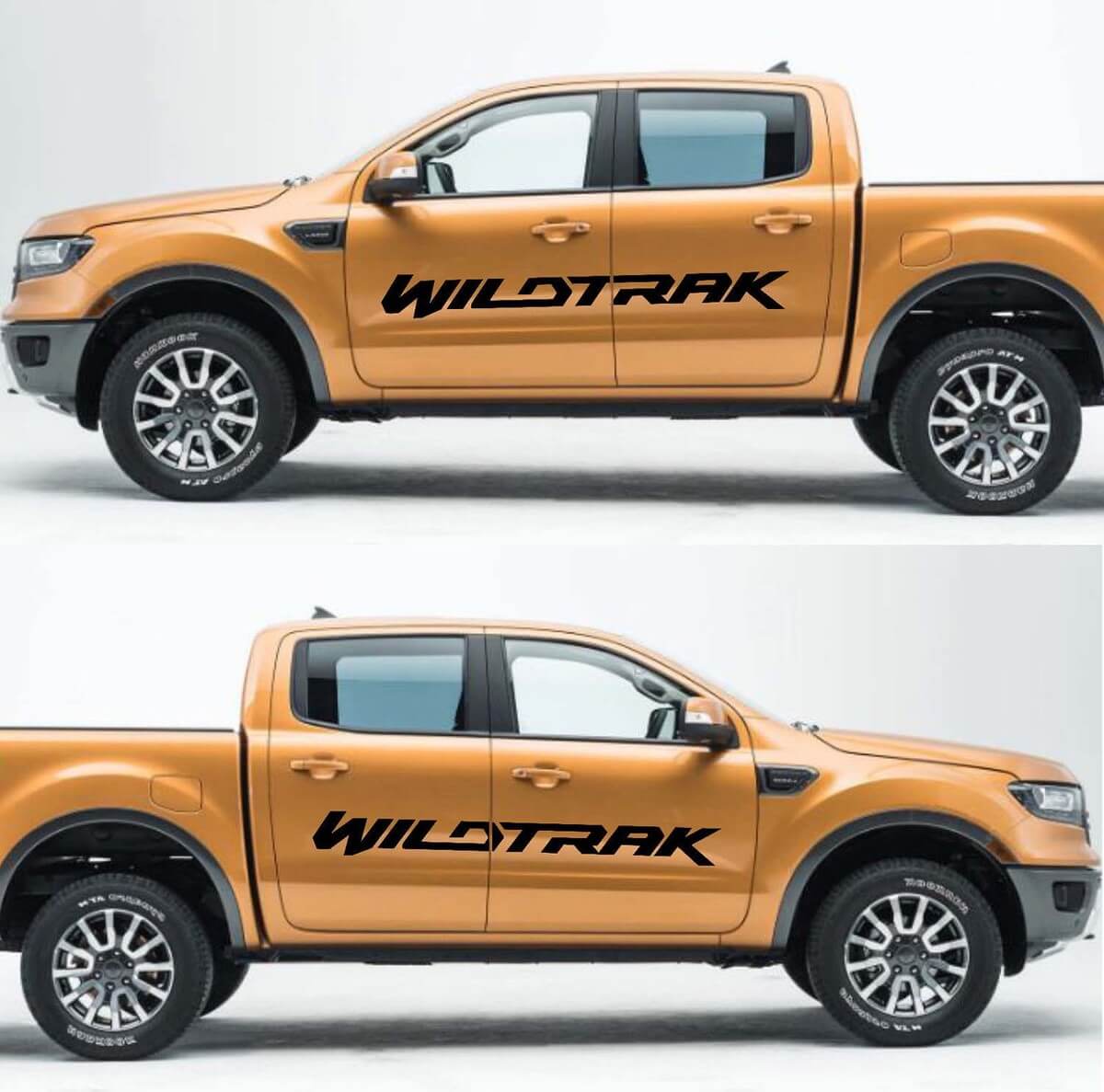 2 x Musclecar Ranger Wildtrak Vinyl-Türaufkleber, Aufkleber, Grafiken, 2016–2018