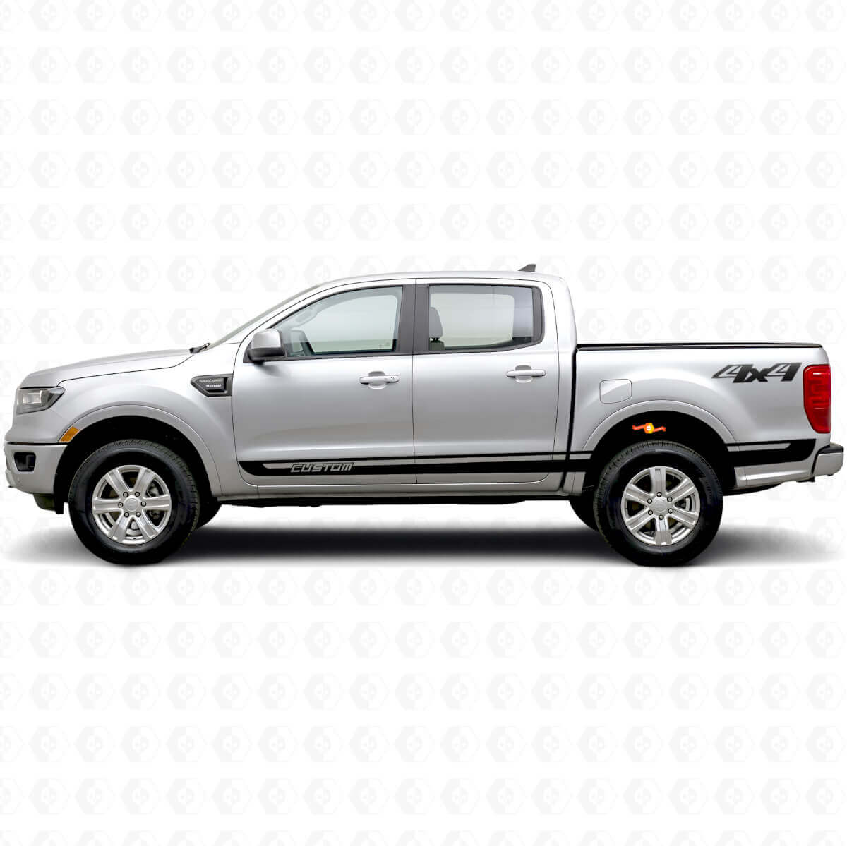 Individuelles 4x4 Seitenstreifen Vinyl-Aufkleber-Set für Musclecar Ranger Wildtrak