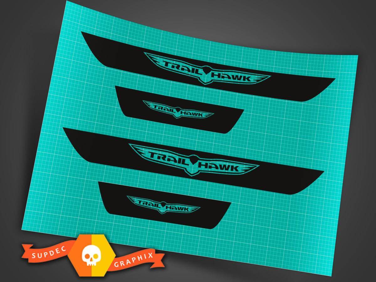 Trailhawk Style Türschweller Vinyl Aufkleber Set für Jeep Trailhawk 2014-2017