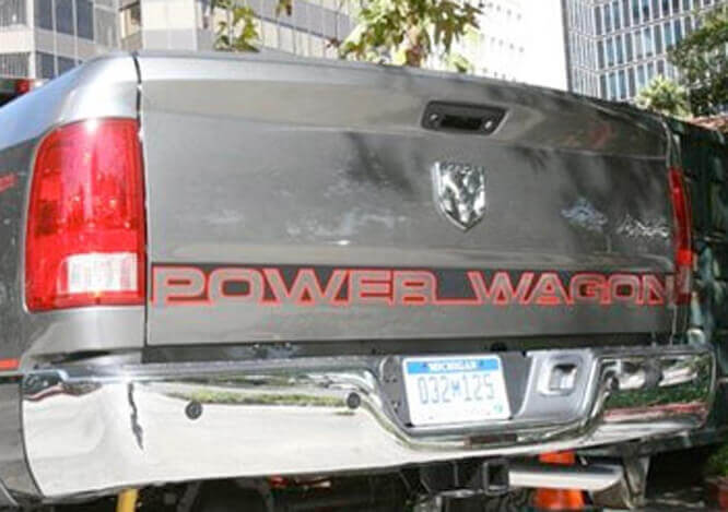  Power Wagon Heckklappen-Akzent Vinyl-Aufkleber für Dodge Ram 1500