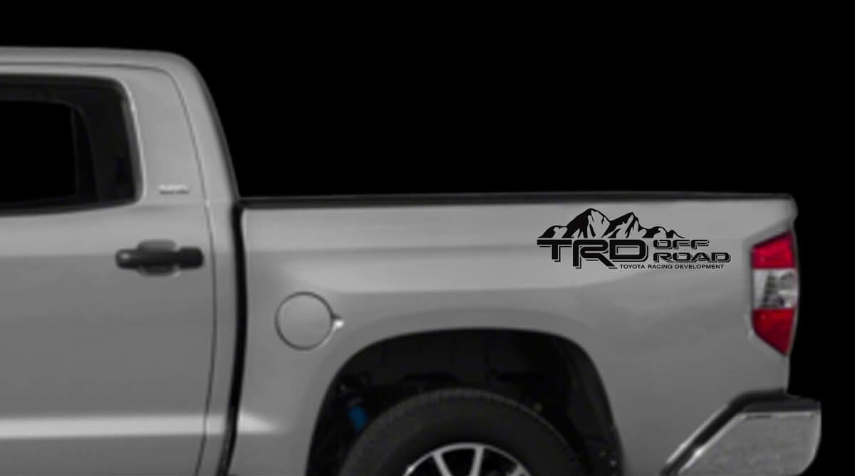 TRD Off Road Mountains Aufkleber Toyota Tundra Truck Bed Vinyl Aufkleber X2