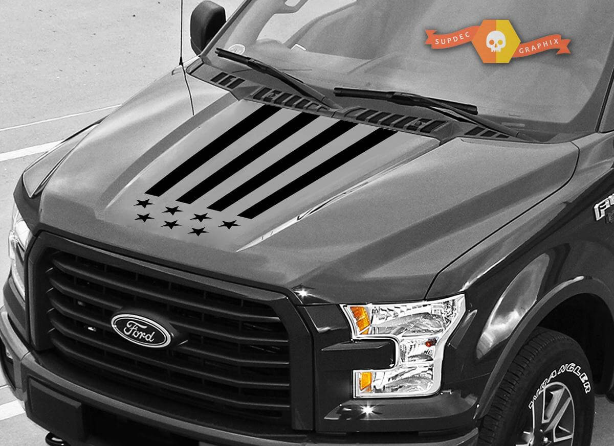 USA Motorhauben-Grafik-Streifen-Aufkleber für Ford F150 2015-2018