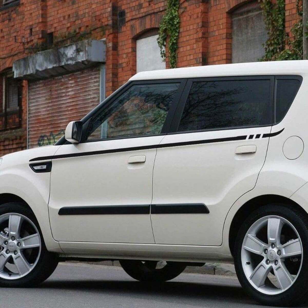 Seitliche Pin-Streifen-Grafikaufkleber für Kia Soul 2008–2013

