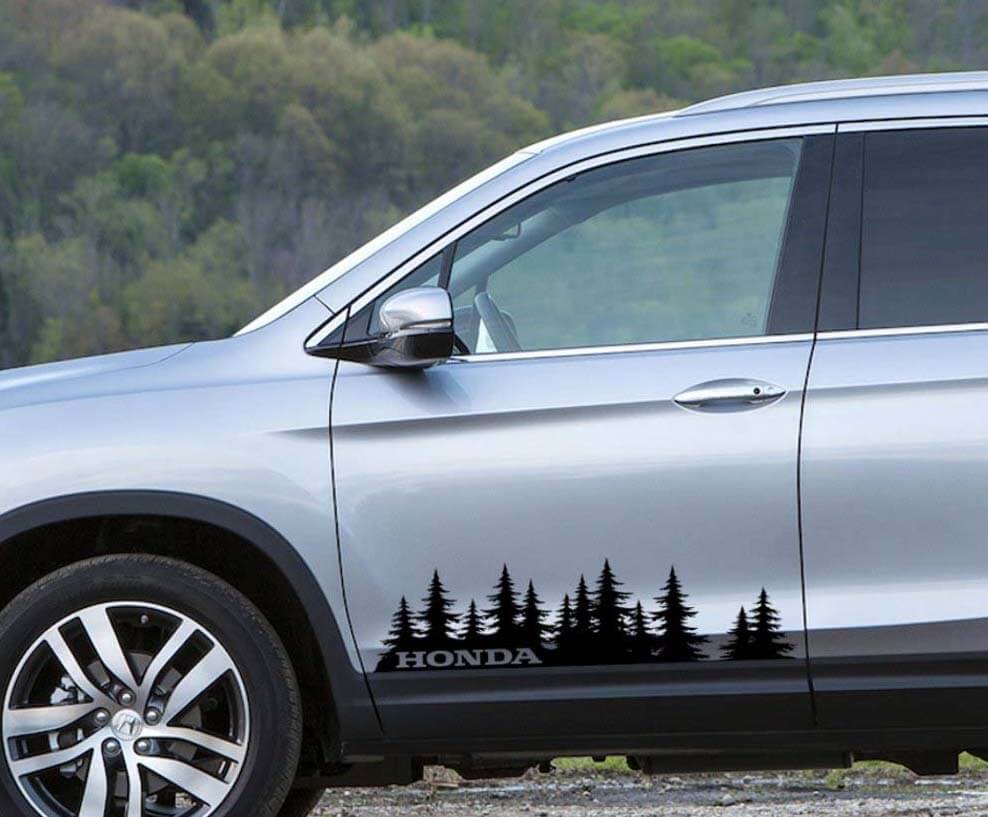Seitentür-Aufkleber Set mit Baum-Motiv für Honda Pilot