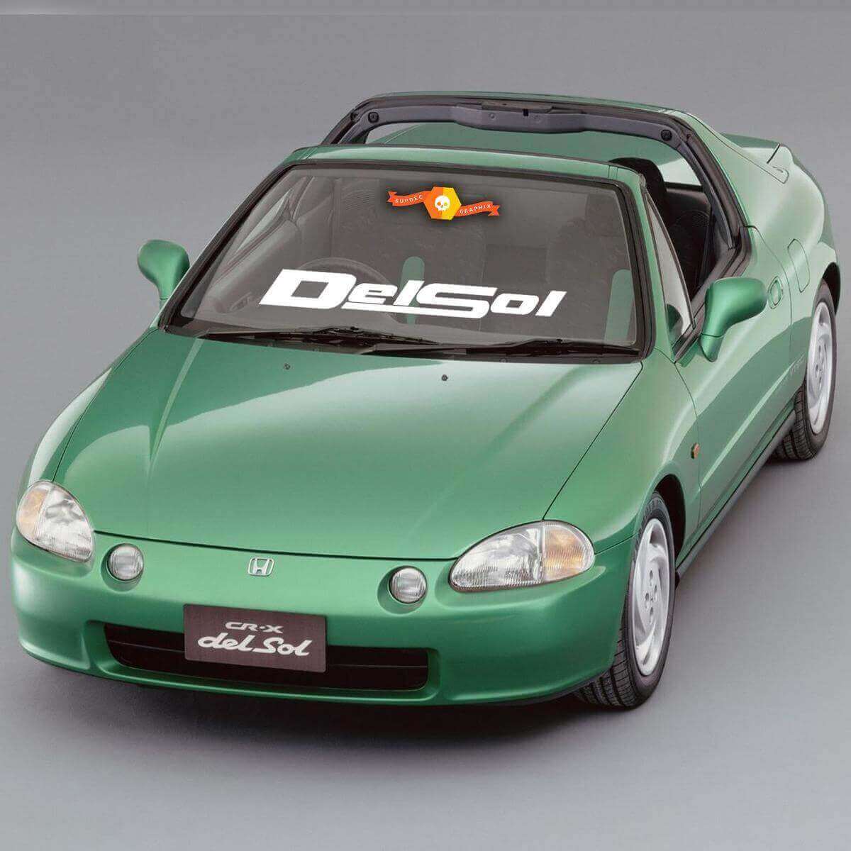 Del Sol Logo Windschutzscheiben-Banner Vinyl-Aufkleber für Honda Del Sol
