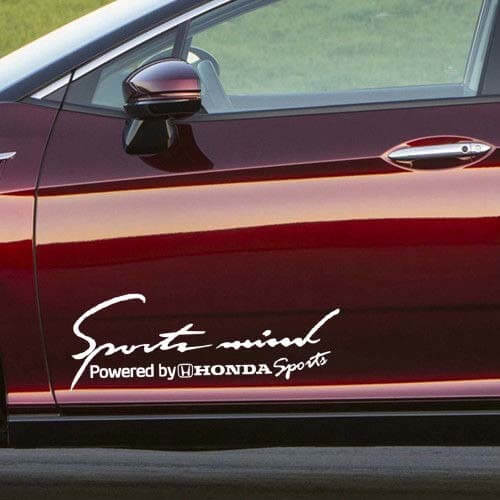 2 x mehrfarbiger Sports Mind Power für Honda Vinyl-Aufkleber