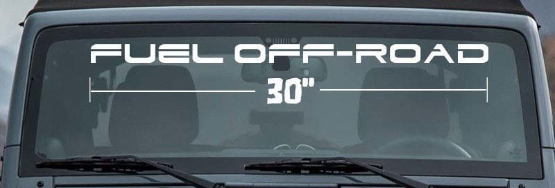 Fuel Off-Road Style Windschutzscheiben-Vinyl-Aufkleber für Trucks und SUVs
