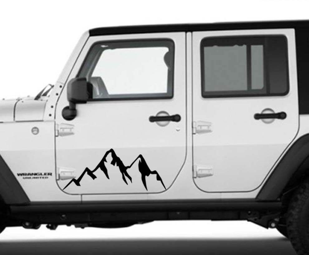 Berggrafik Tür Vinylaufkleber Sticker für Jeep Dodge Toyota Trucks