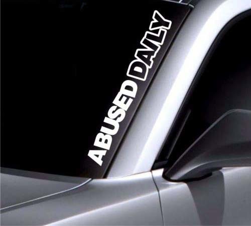 Abgenutzter täglicher Windschutzscheiben-Aufkleber-Banner-Vinyl-Aufkleber-Autoaufkleber für Mazda BMW