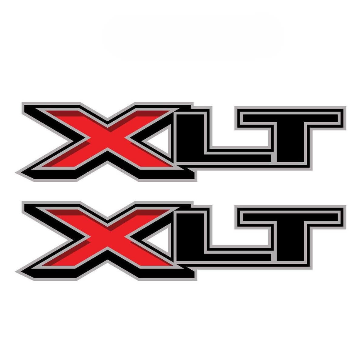 2er-Set: 2018 Ford F-150, F-250 XLT Vinyl-Aufkleber, Pickup-Truck-Bettseite