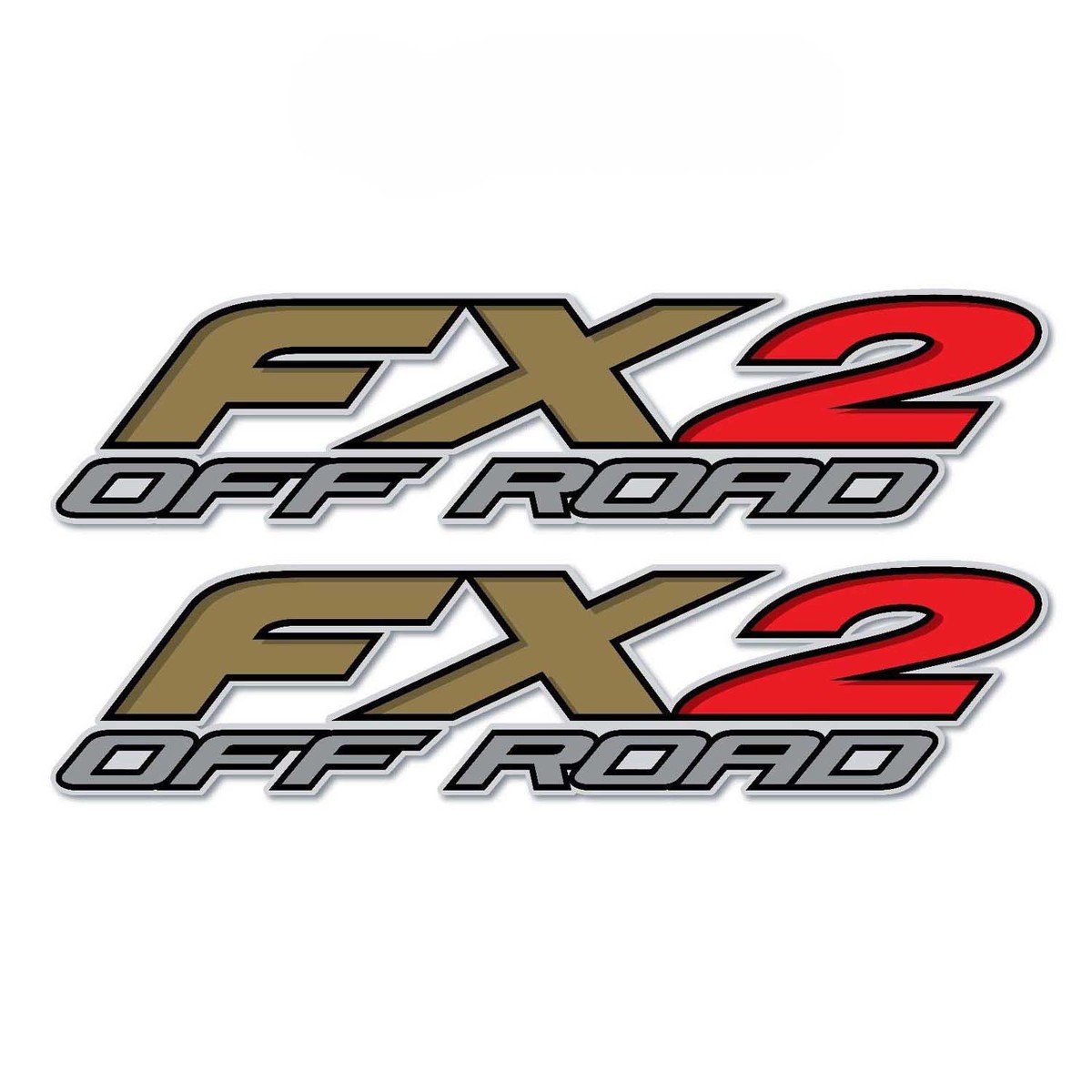 2er Set: FX2 Off Road LKW Ladefläche Vinyl Aufkleber Auto Auto