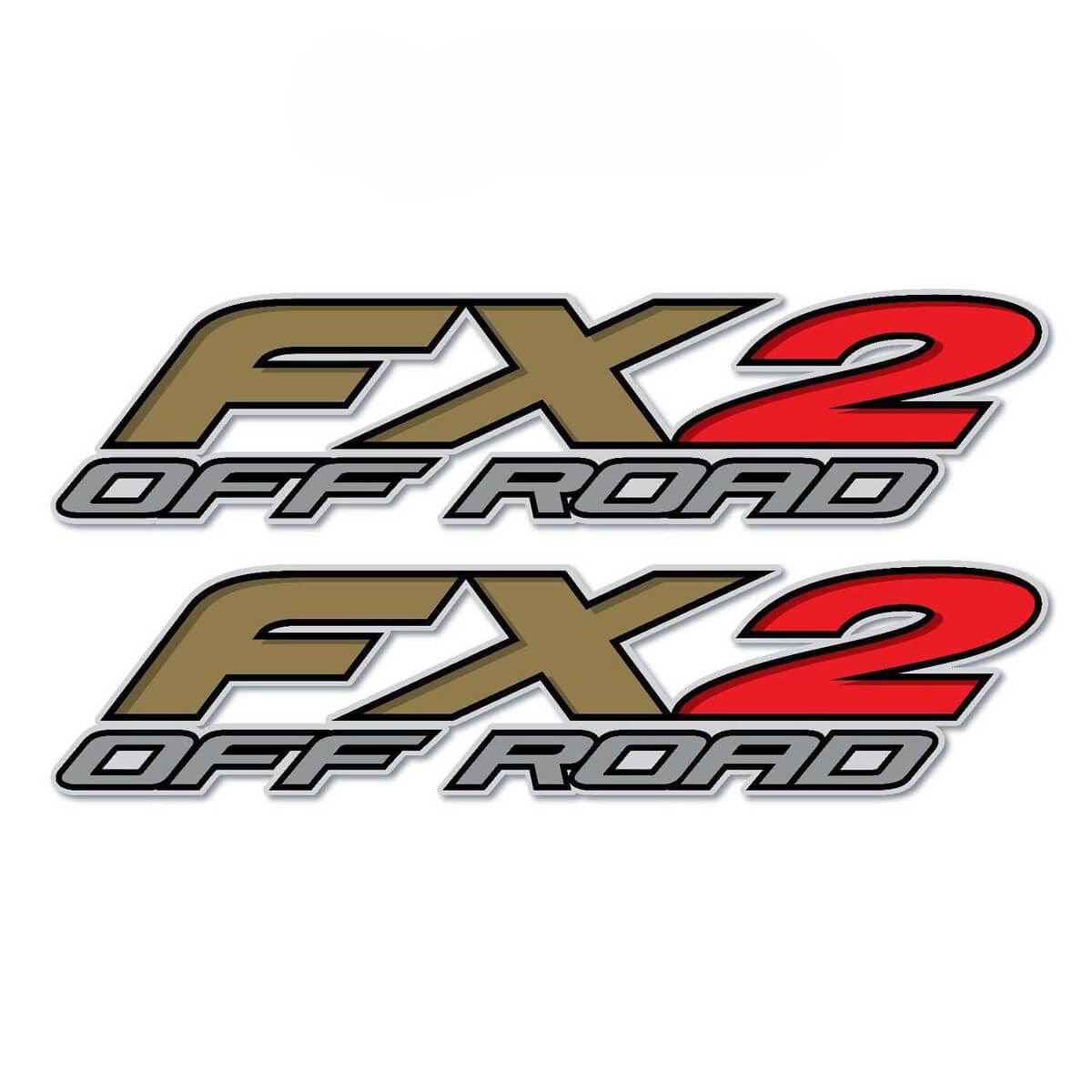 2er Set: FX2 Off Road LKW Ladefläche Vinyl Aufkleber Auto Auto