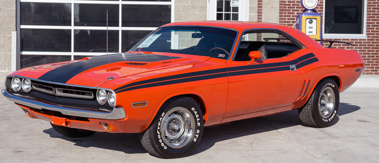 Doppeltes Racing-Streifen Seiten Vinyl-Aufkleber-Set für Dodge Challenger 1970-1974