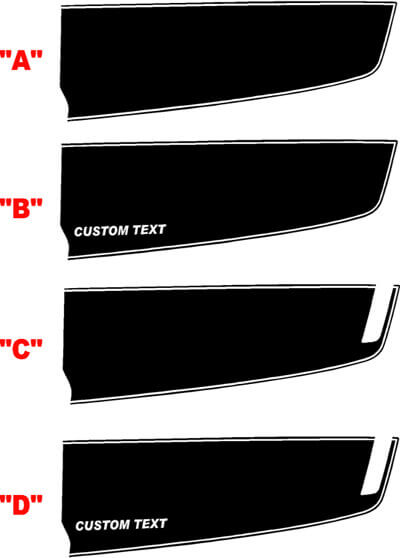 Chevrolet Camaro „Extended Length“ Factory Style Rallye-Streifen-Kit ab 2010
