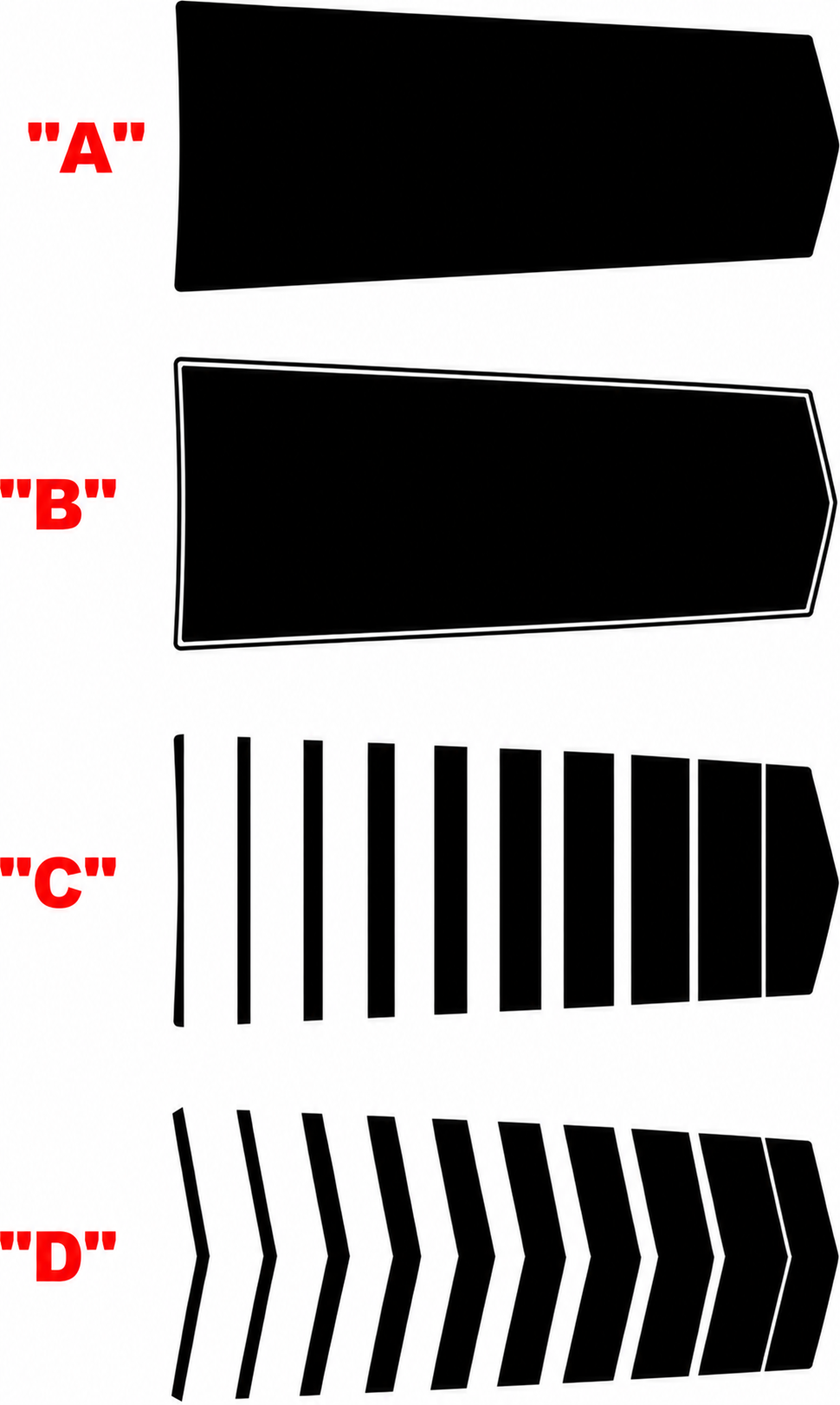Center Panel Stripe Motorhaube Vinylaufkleber für Chevrolet Camaro 2016-2024