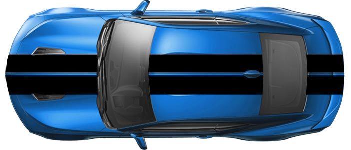 Chevrolet Camaro Pace Car Style Rallye-Streifen ab 2016 von Stoßstange zu Stoßstange
