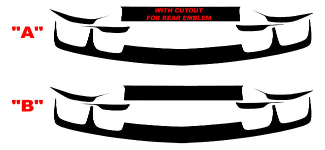 2010–2013 Chevrolet Camaro Heckkoffer und Blende Blackout Vinyl-Aufkleber-Set
