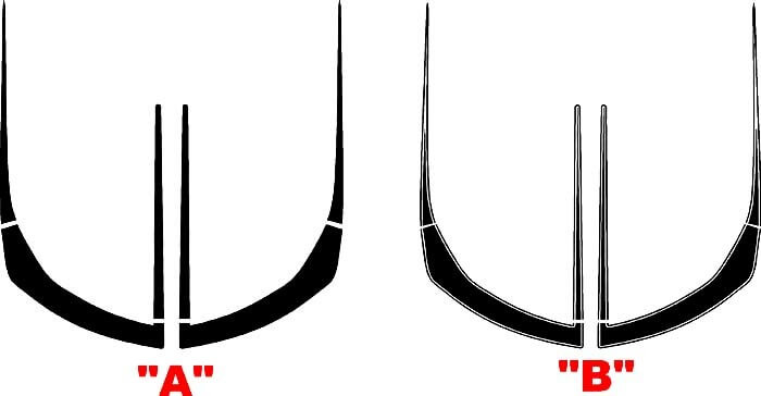 2016 und neuere Chevrolet Camaro-Frontverkleidung im ZL1-Stil mit Akzentstreifen, passend für LT / RS / SS-Vinylaufkleber
