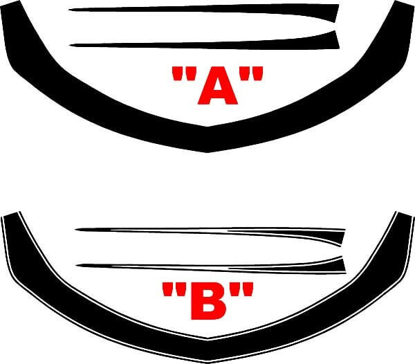 Satz von Vinyl-Akzentstreifen für die Frontmaske für Chevrolet Camaro 2016+