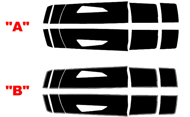 Ab 2016 Chevrolet Camaro SS Factory Style Twin Rally Vinyl-Aufkleber für Motorhaube, Kofferraum und Spoiler
