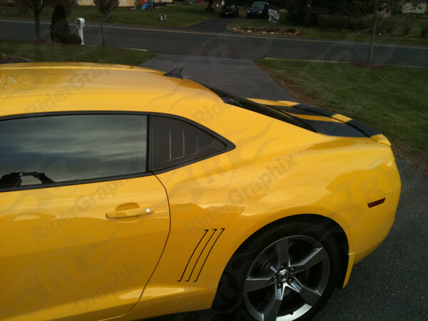 2010–2015 Chevrolet Camaro Rear Quarter Window Faux Louver Sticker Decal
