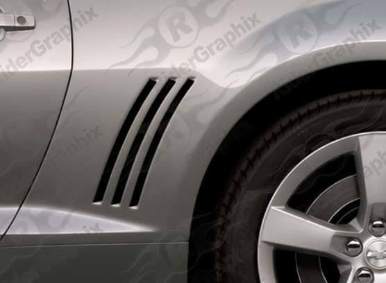 2010 - 2015 Chevrolet Camaro Rear Quarter Panel Side Vent Accent Blackout Sticker Decals
