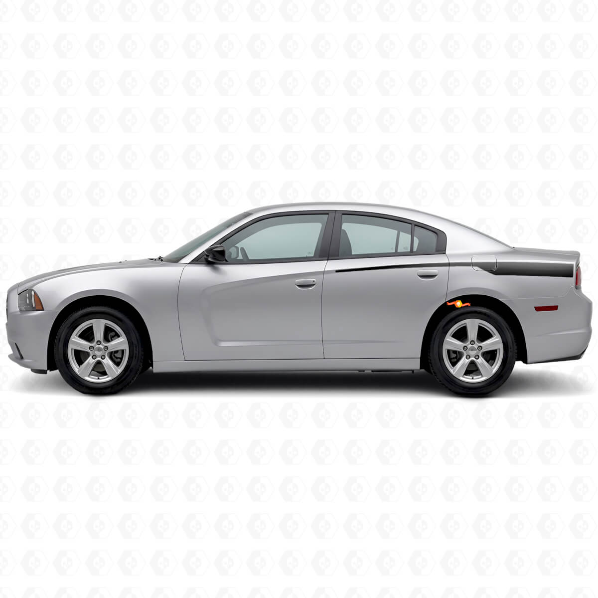 Verlaufender Streifen Heckseiten-Vinylaufkleber für Dodge Charger 2011-2014