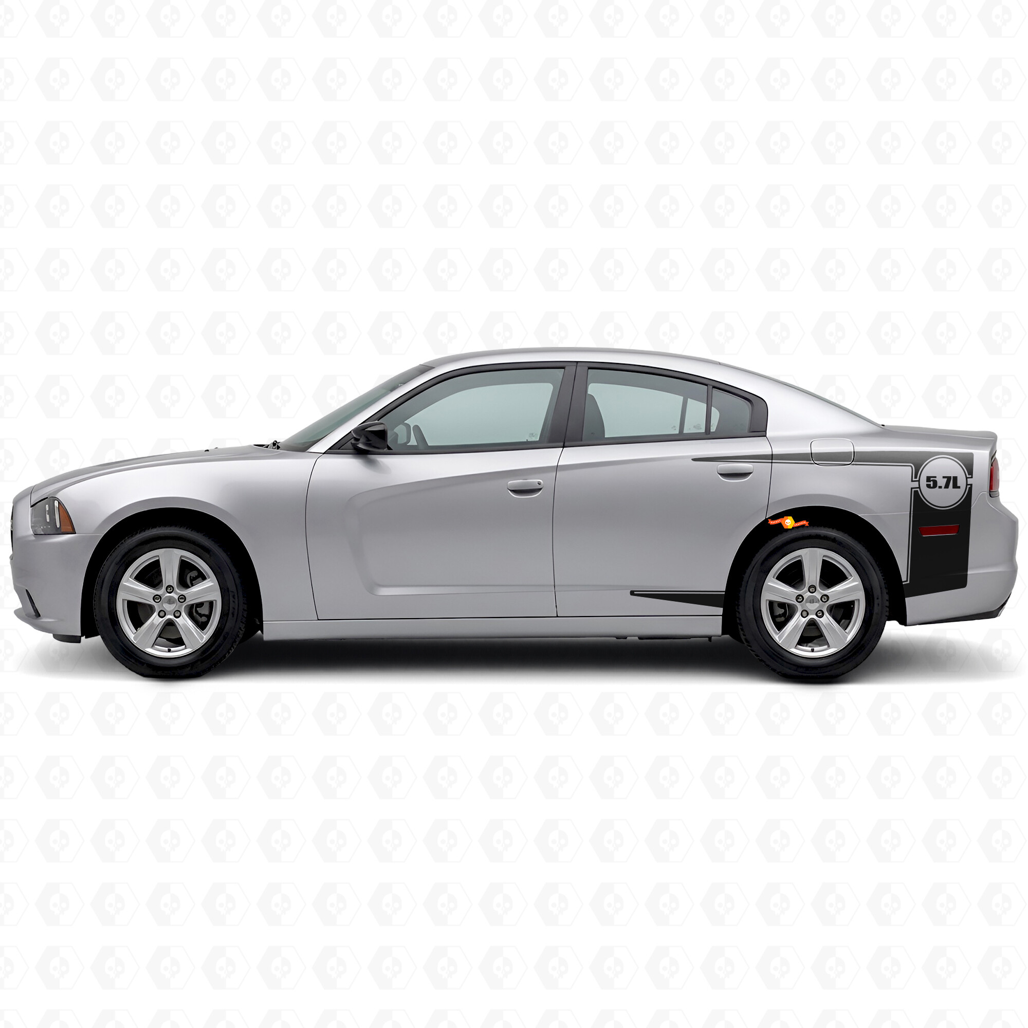 5,7L Umriss-Streifen Bettseiten-Vinylaufkleber für Dodge Charger 2011-2014