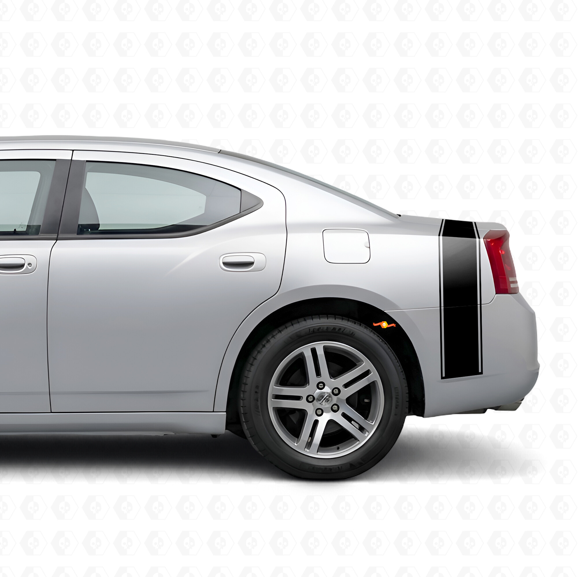 Akzent Kontur Streifen Seitenkante Kofferraum Vinyl Aufkleber Sticker für Dodge Charger 2006-2010