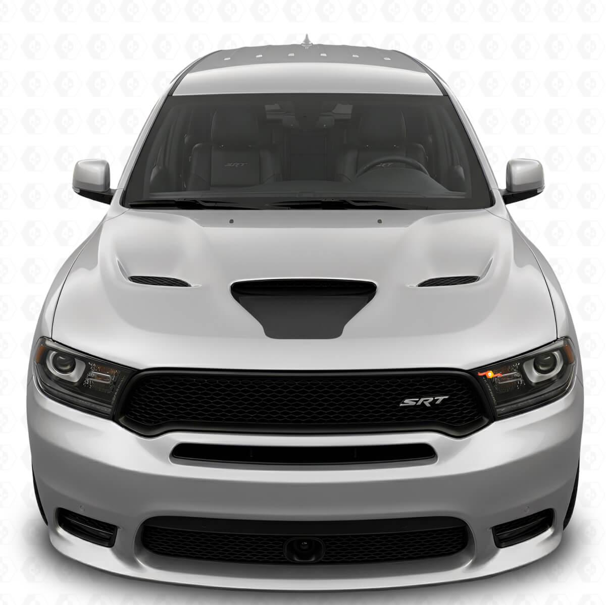 Ab 2018 Dodge Durango SRT / RT / GT Sport Hood Scoop Blackout Aufkleber-Aufkleber-Set

