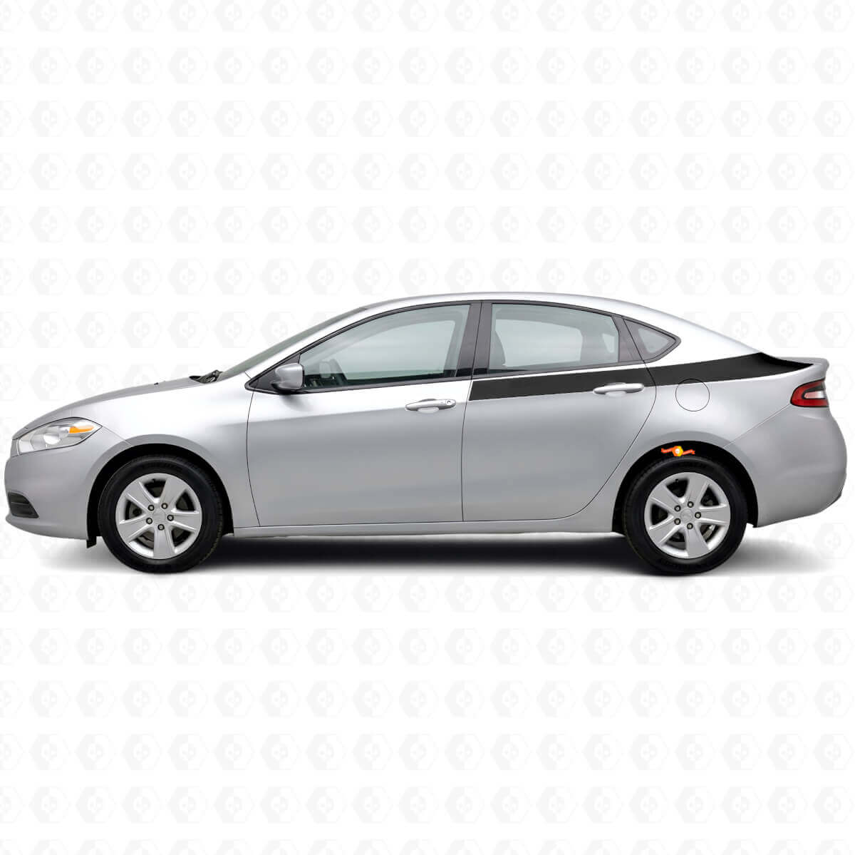 Akzent Heckseiten-Streifen Vinyl-Aufkleber-Set für Dodge Dart 2013+