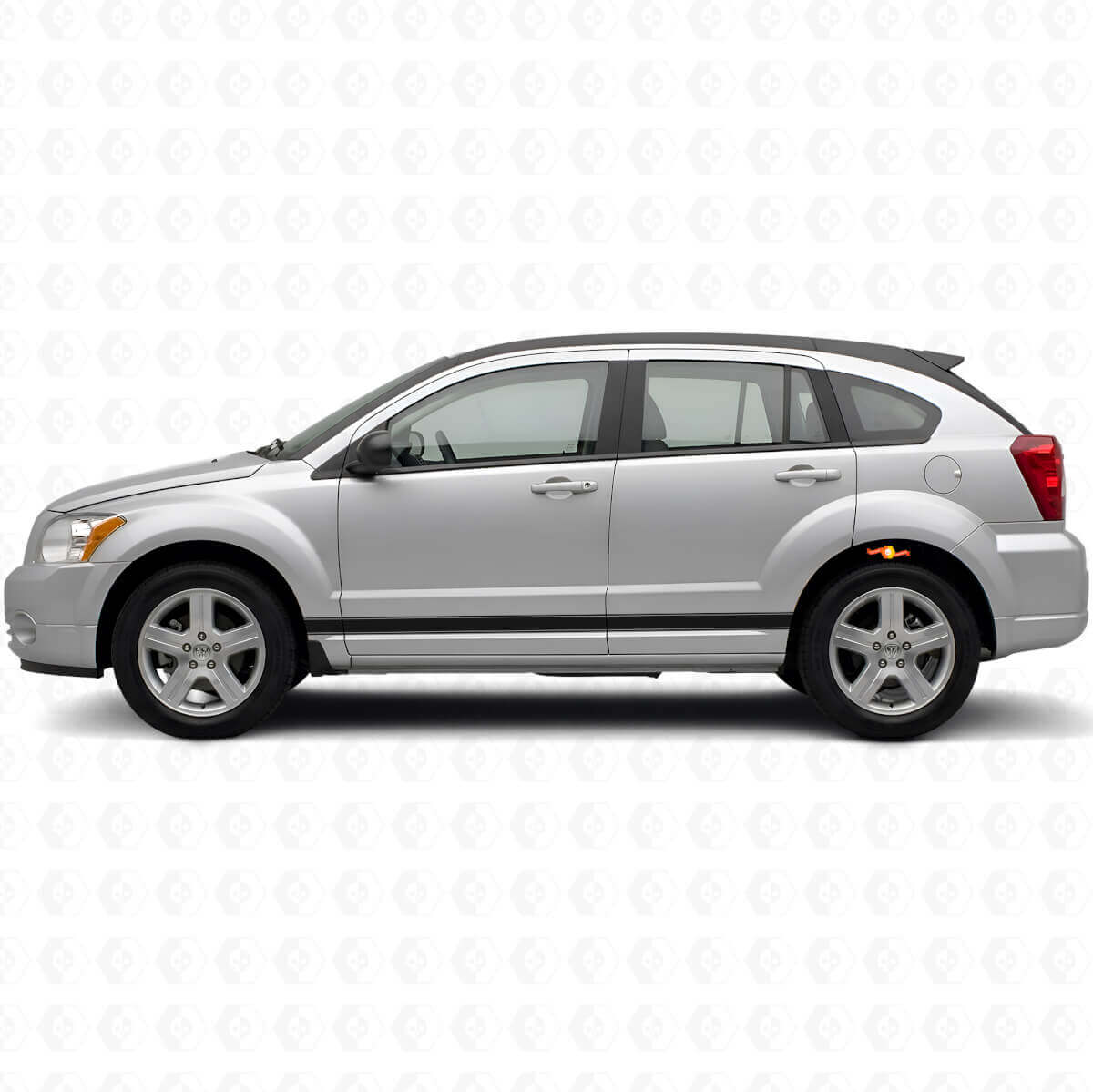 Gerade Seitenstreifen Vinyl-Aufkleber-Set für Dodge Caliber 2007+