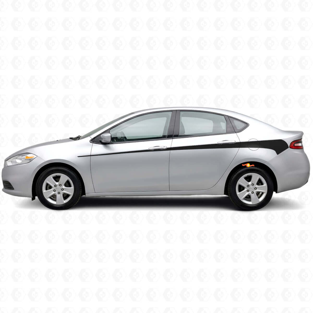 Dekoratives Vinyl-Aufkleber-Set mit Seitenstreifen für Dodge Dart 2013+