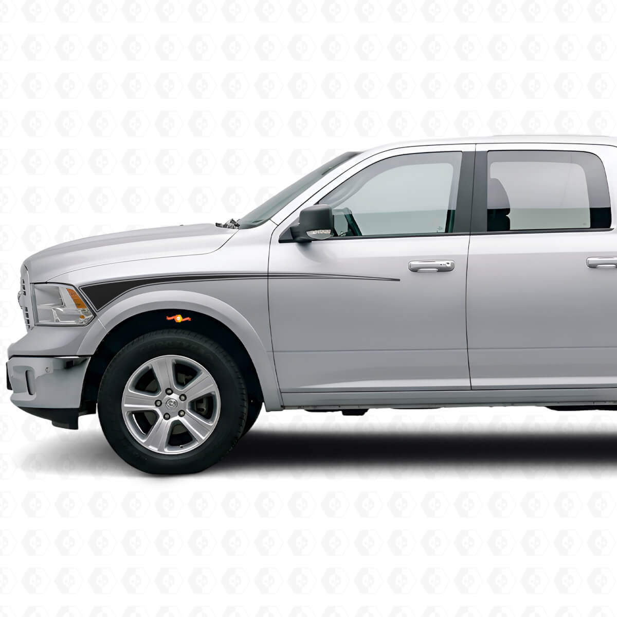 Umriss-Streifen Frontkotflügel & Tür Vinyl-Aufkleber-Set für Dodge Ram 2009+