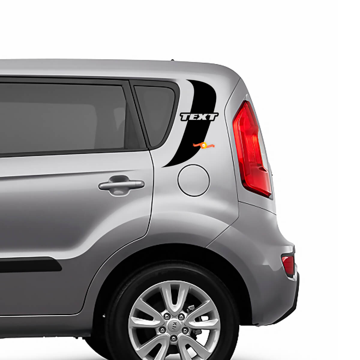 Grafikaufkleber für die seitliche hintere Säule, passend für Kia Soul 2
