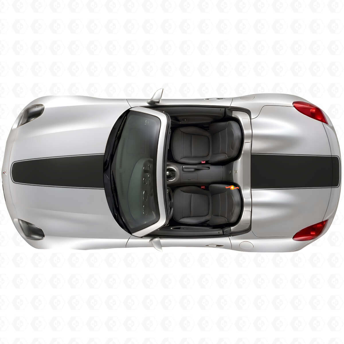 Racing Motorhauben- und Kofferraumstreifen Vinyl-Aufkleberset für Pontiac Solstice 2007+
