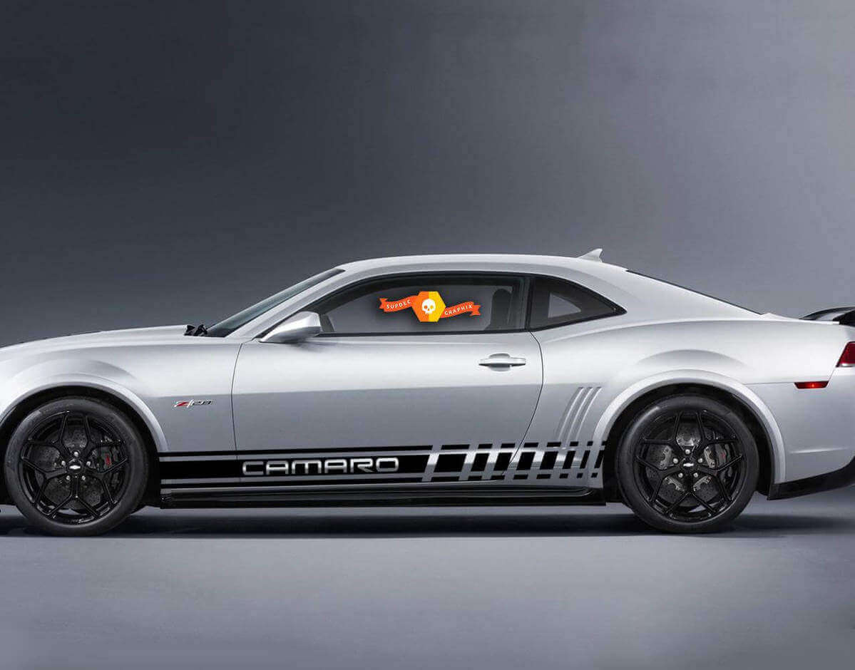 2X mehrfarbiger Grafik-Autorennen-Vinylaufkleber für Chevrolet Camaro
