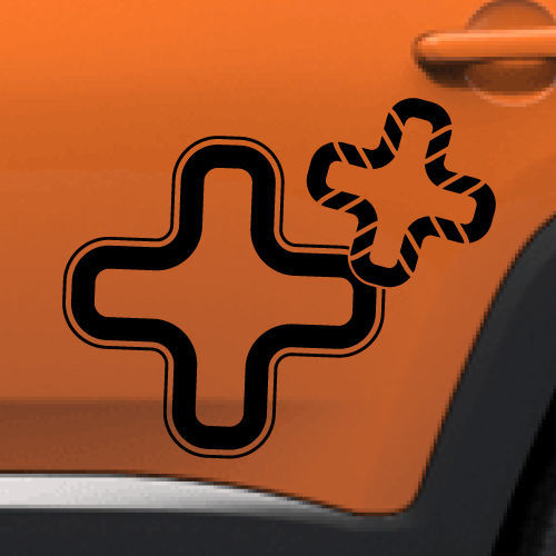 Vinyl-Aufkleber mit Jeep Renegade-Logo, Seitengrafik, Offroad-Camouflage, Optionen, SUV
