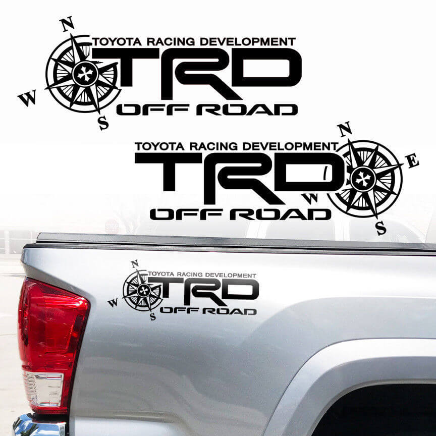 TRD Off Road Kompass Seitenaufkleber Set für Toyota Tacoma Tundra