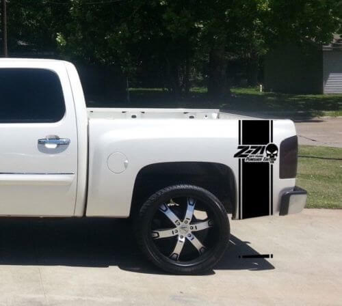 Chevrolet Z71 OFF ROAD Punisher Bettstreifen-Aufkleber für CHEVY GMC Pickup Truck
