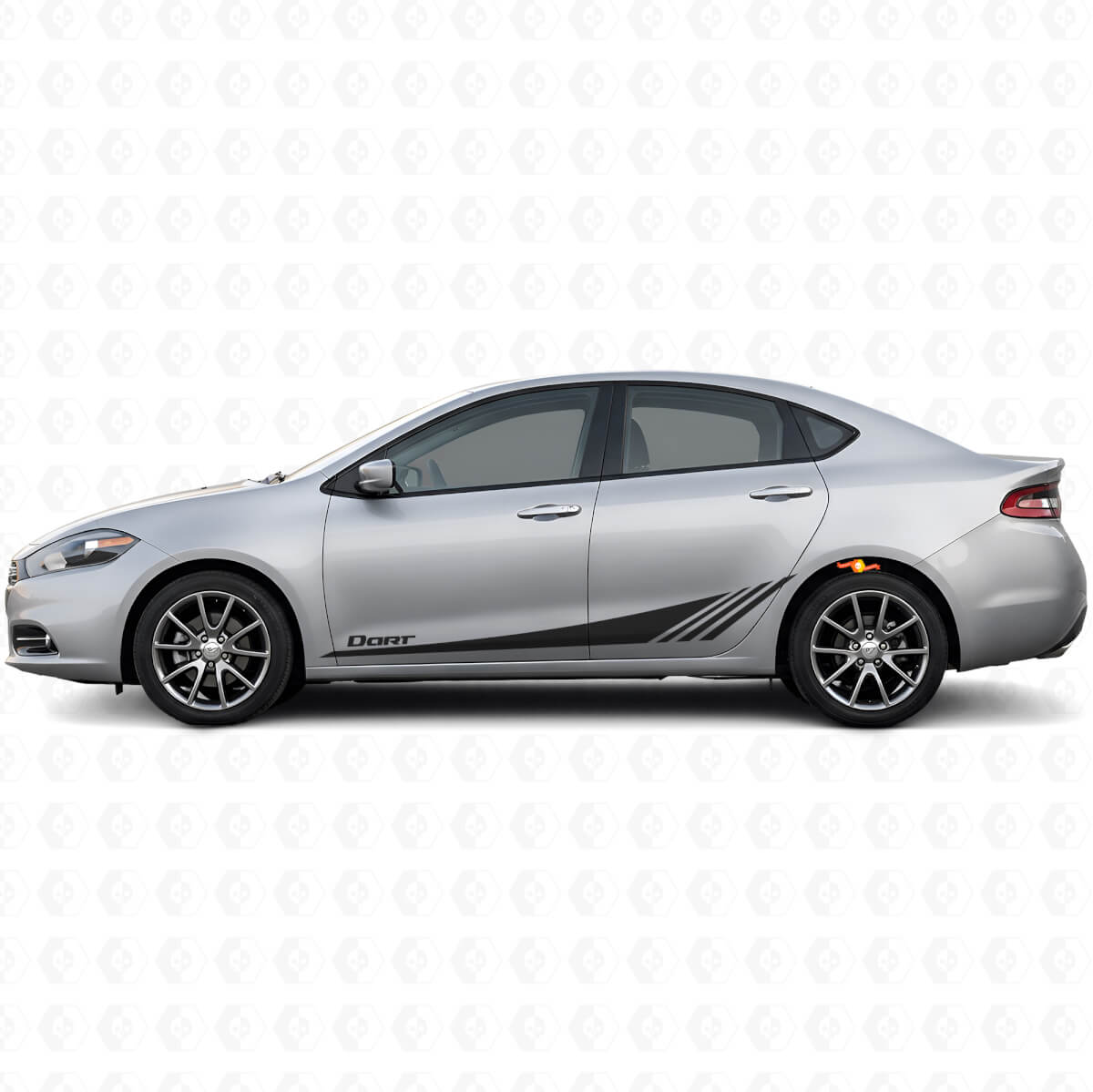 Datr Untere Strobe Seitenstreifen Vinyl Aufkleber Set für Dodge Dart 2013-2016