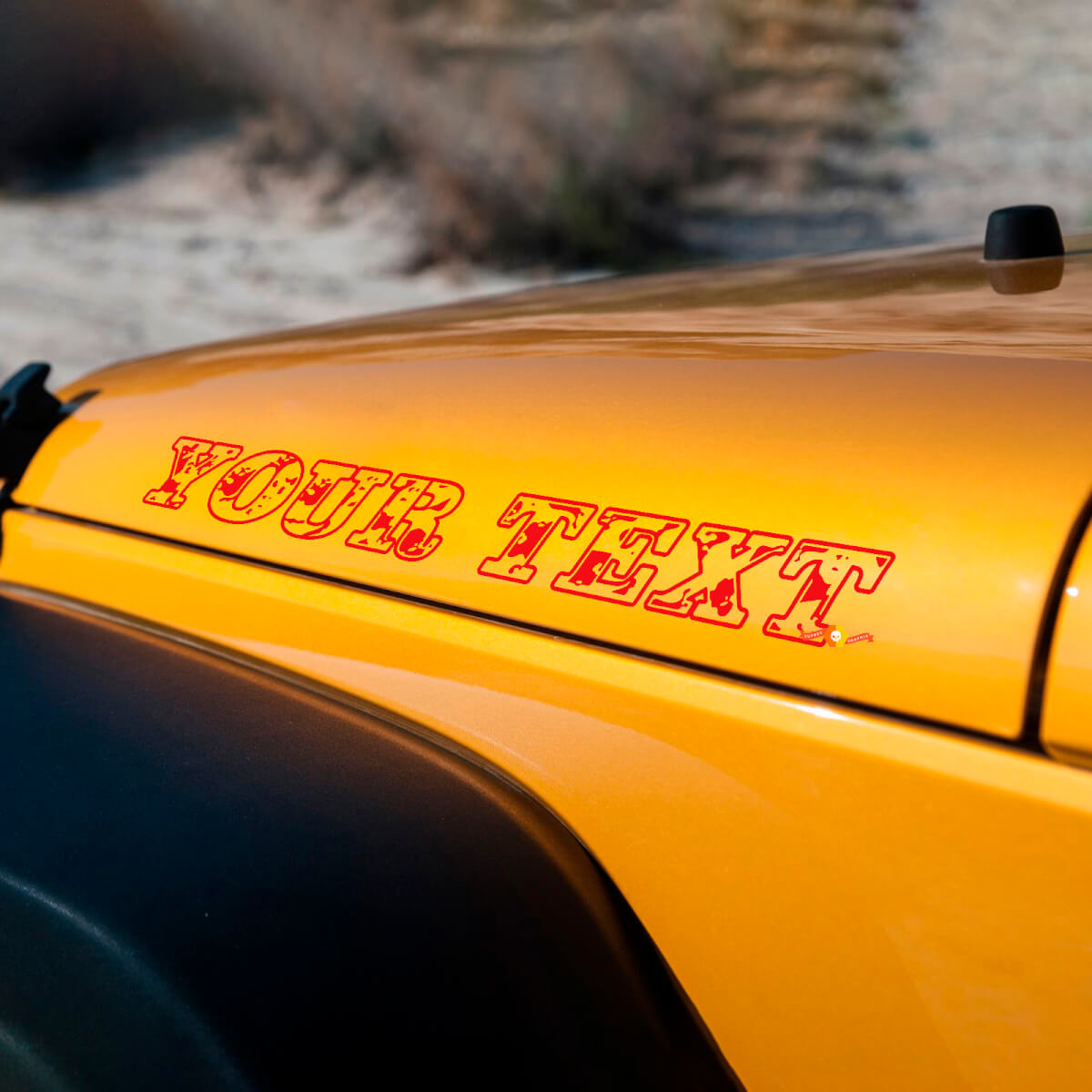 Jeep Wrangler Wrangler Haubenaufkleber, Aufkleber, Tarnschrift
