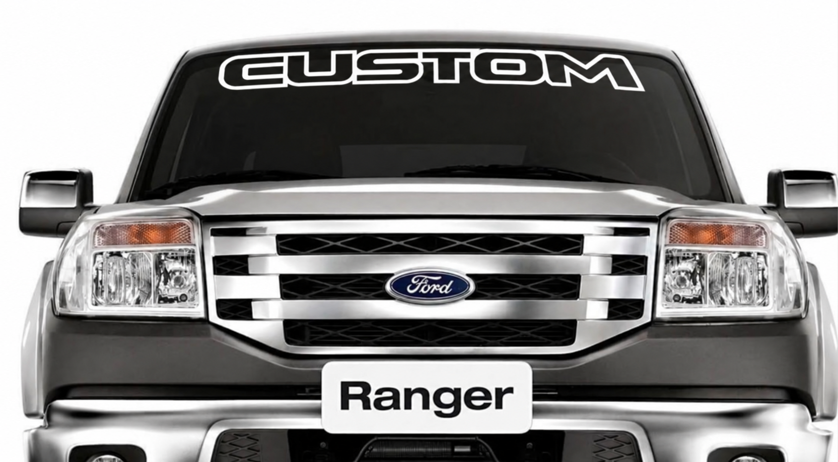 CUSTOM Umriss Banner Windschutzscheiben Vinyl-Aufkleber für Ford Ranger 1950-2017