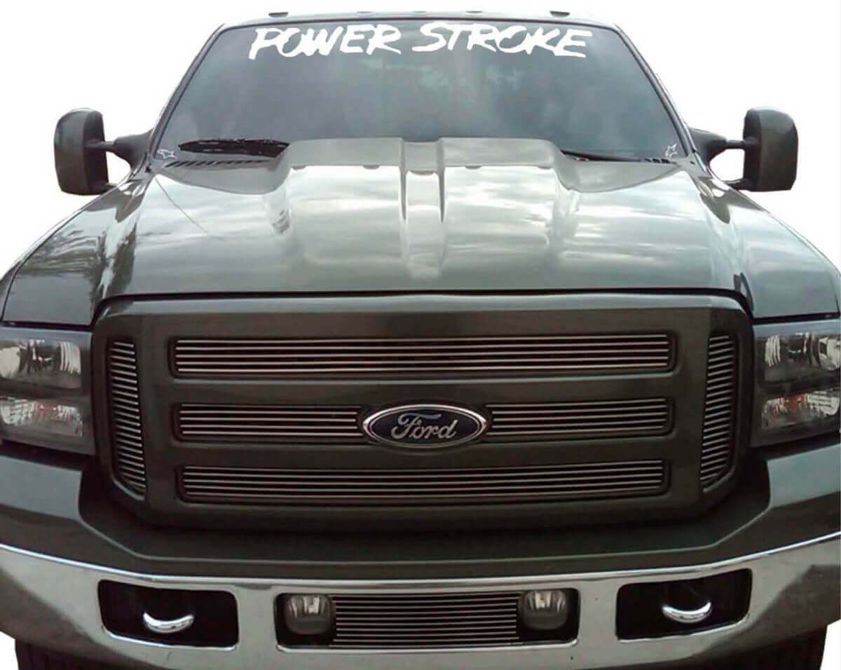 Power Stroke Windschutzscheiben Vinyl-Aufkleber für Musclecar Expedition 1950-2017