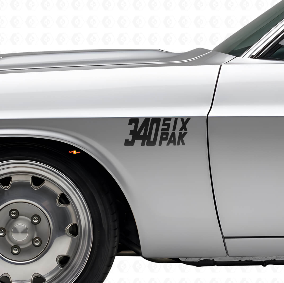 340 Six Pak Seiten-Vinyl-Aufkleberset für Dodge Viper Charger Ram Challenger